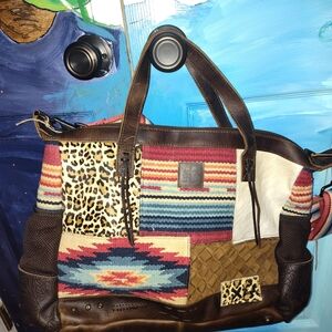 Patchwork Leather Tote Bag